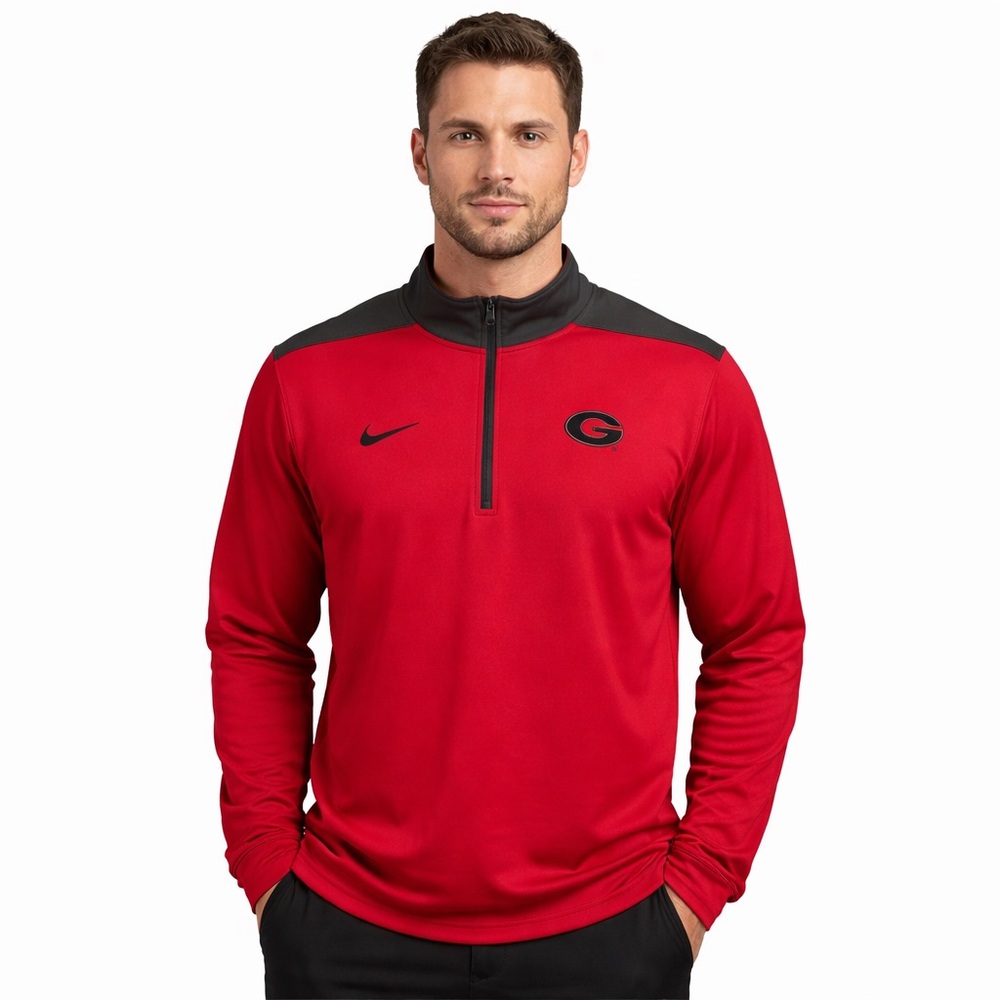Nike Men’s Dri-Fit 1/4‎ Zip Pullover - Large - Georgia Bulldogs